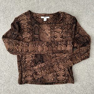 BAR III Women's Snake-Print Top